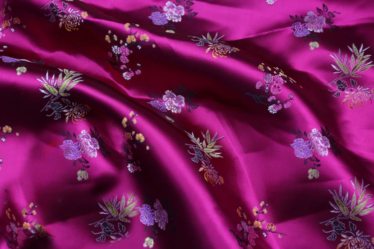 90x50cm floral style damask silk satin brocade jacquard fabric costume upholstery furniture curtain clothing material