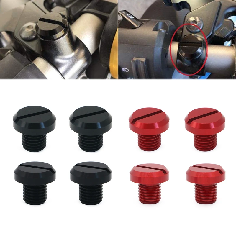 Motorcycle M10*1.25 Left Right-Hand Threaded Mirror Hole Plug Screw Bolts Covers Caps For Yamaha FZ07 FZ09 FZ1 MT07 MT09 XSR900