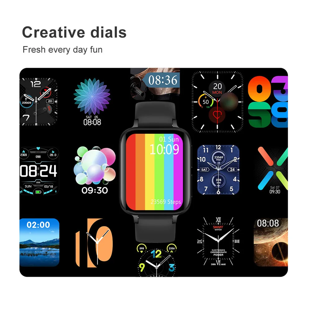Điện Tâm Đồ Đồng Hồ Thông Minh Nam 1.78 Inch Full Màn Hình Cảm Ứng Phát Nhạc Nữ Thể Thao Theo Dõi 2021 Mới Đồng Hồ Thông Minh Smartwatch Cho Android IOS