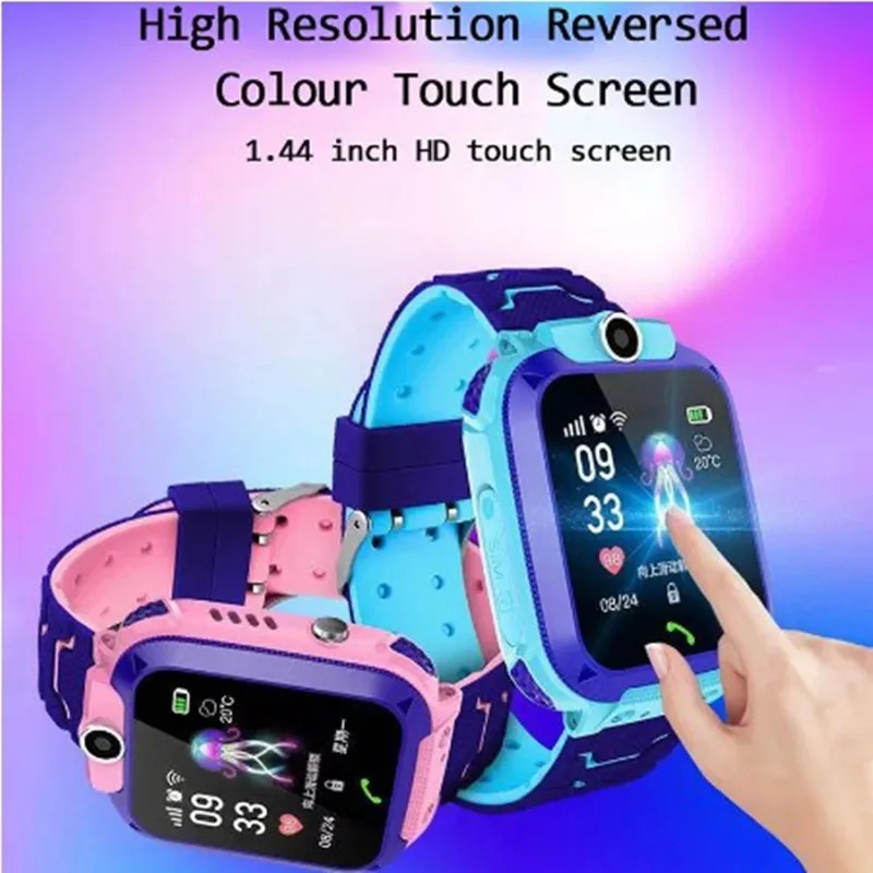 Children's telephone watch intelligent photo waterproof watch SOS for help electronic fence setting SIM card children's gifts