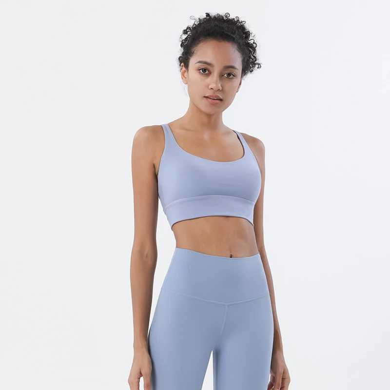 TRY TO BN Yoga Set Women Workout Sportswear Neck Sleeveless Crop Top High Waist Elastic Leggings Gym Fitness Women's Tracksuit