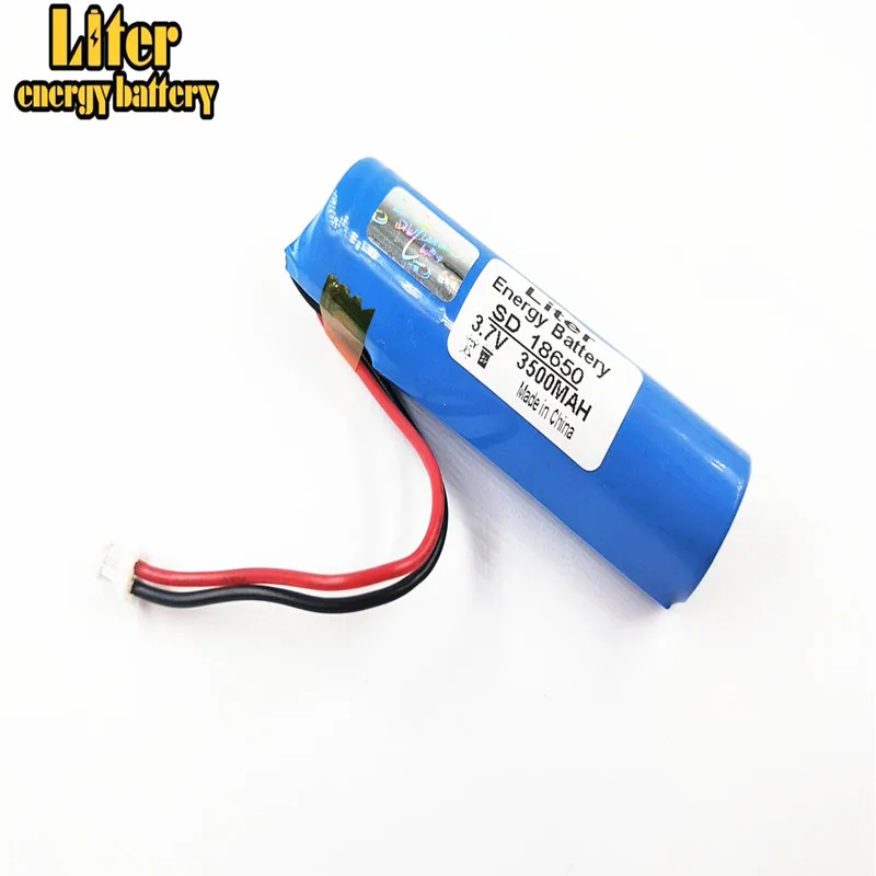 Alta qualidade xh2.0/2p conector 3.7v 3500mah 18650 bateria li-ion recarregável com pwb protegido