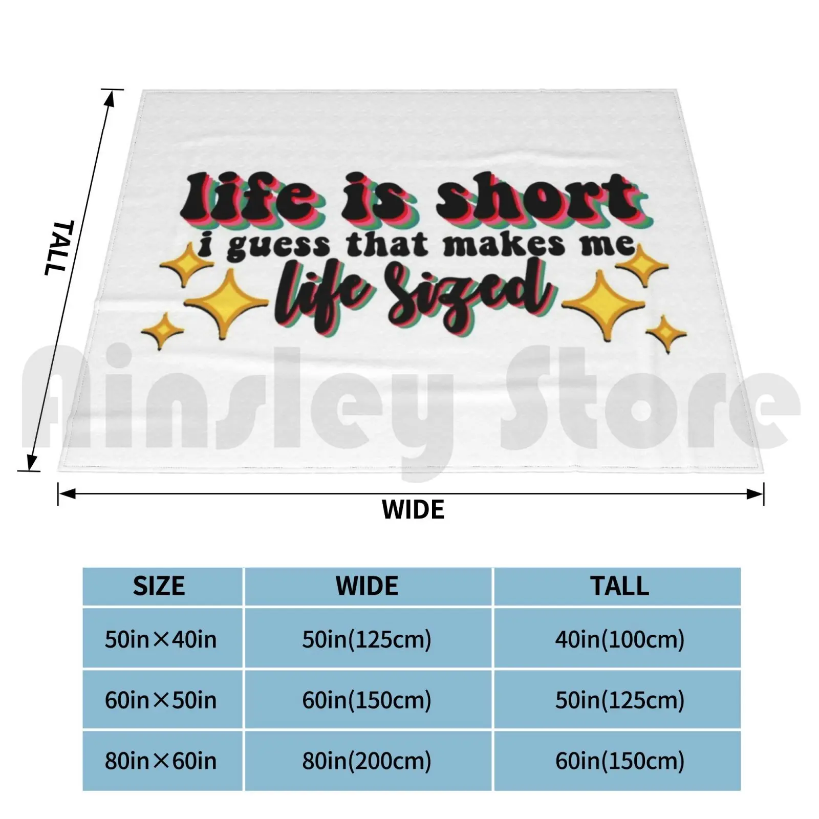 Life Is Short Blanket Fashion Custom Short Life Quotes Wisdom Short Height Funny Meme Kurtis Conner Vine