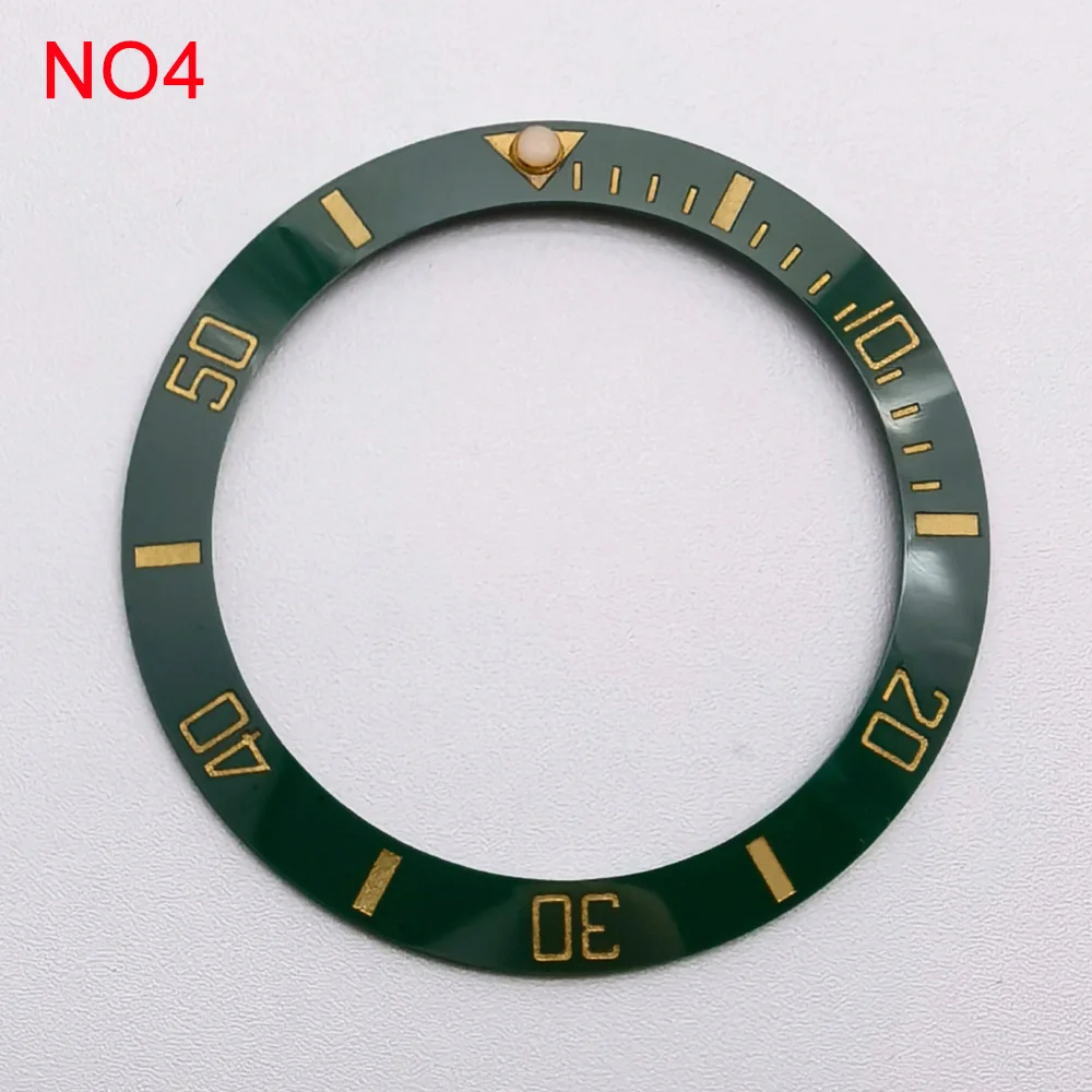 Inserto de bisel de cerámica de anillo de reloj de 40mm para accesorios de caja de reloj Sub de 43mm, diámetro interior de 31,6mm