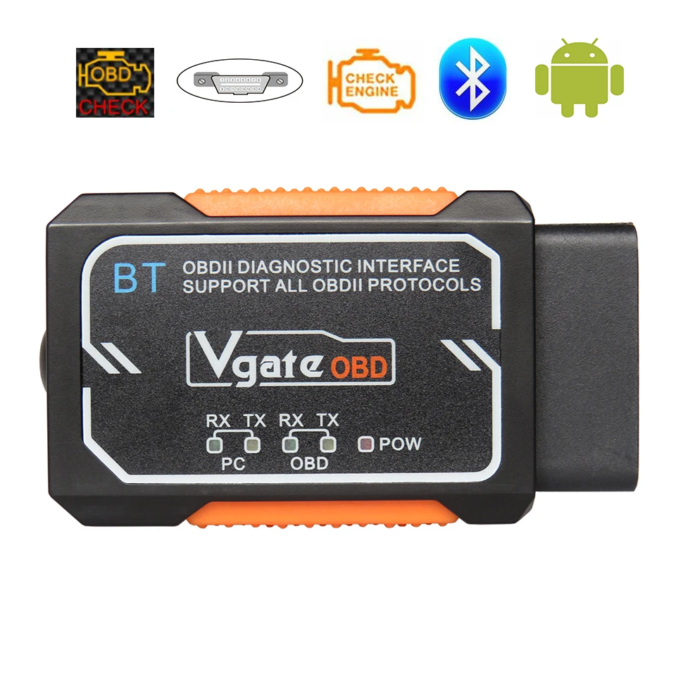 

Vgate OBD2 Scanner ELM327 V1.5 Car Diagnostic Tools Bluetooth 4.0 New Elm 327 V 1.5 OBD 2 Diagnostic-Scanner For Android/iOS