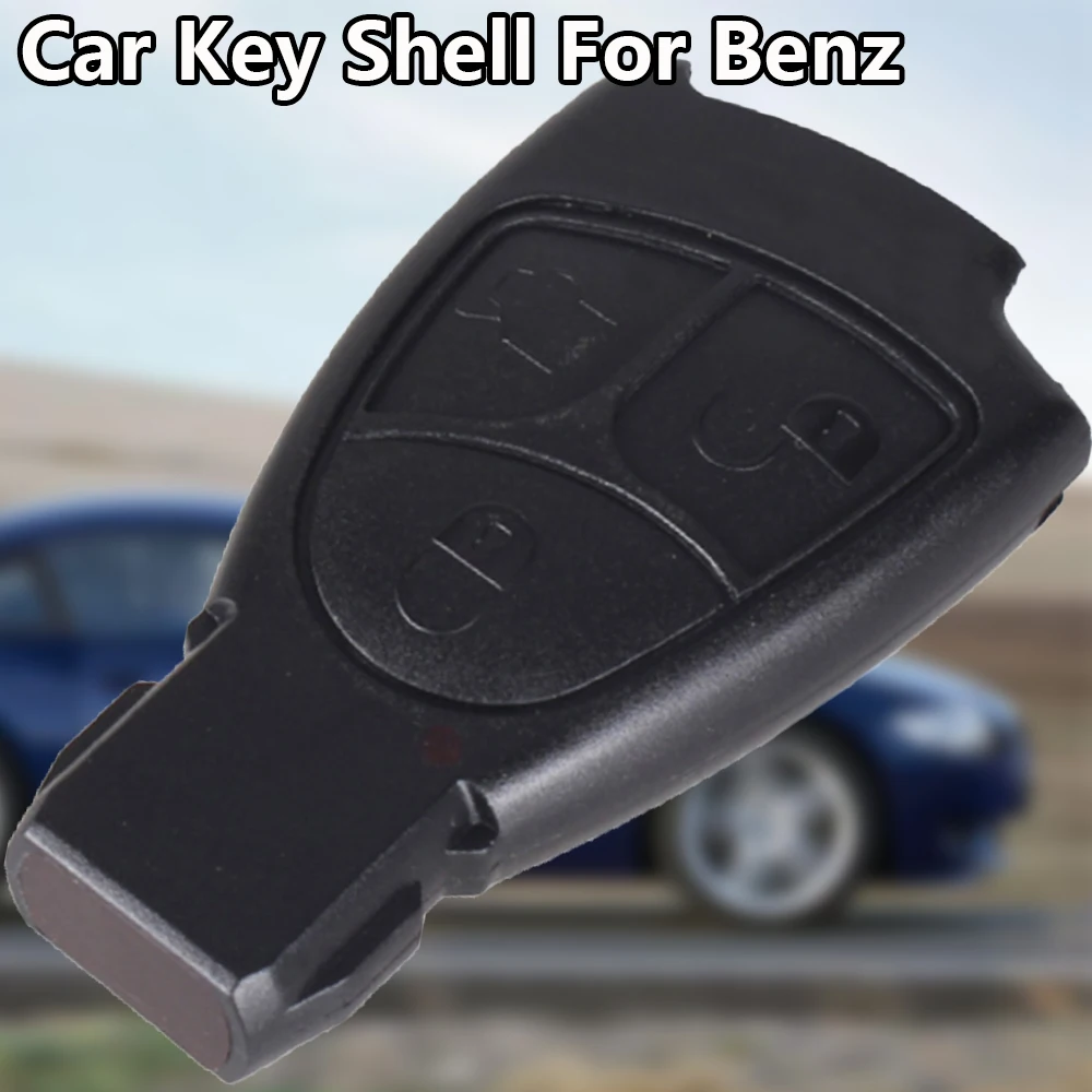 Mới 2/3 Nút Remote Key Fob Ốp Lưng Thay Thế Cho Xe Mercedes Benz C E ML Cấp Báo Động Bao Da Chìa Khóa Xe Ô Tô Vỏ w203 W211 W204