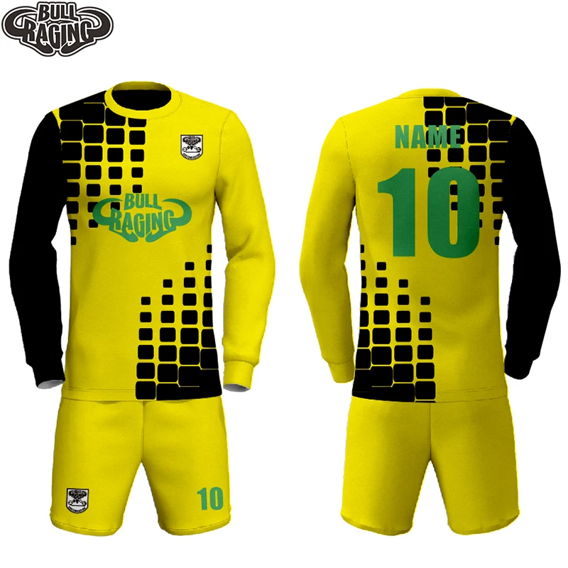 

Yellow Blue Custom Soccer Jersey Sublimation Custom Soccer Shirts Shorts Football Jersey Longsleeve Sportswear