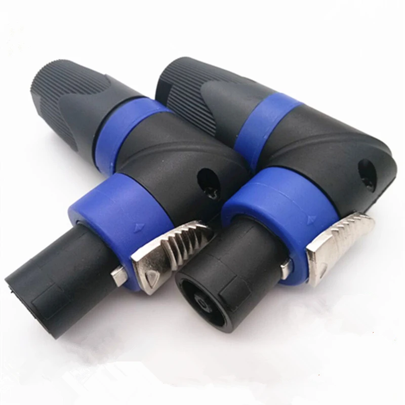 90 درجة و 270 درجة L نوع المتكلم موصل 4Pin ذكر المتكلم 4 القطب التوصيل المهنية الصوت قابس طاقة موصل مقبس