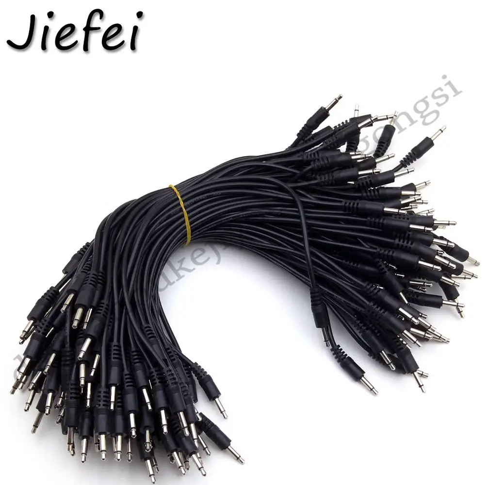 Mini Cabo de Áudio 50 Peças 3.5 mm Mono Tomada para 3.5 mm Cabo de Áudio 20cm 30cm 50cm 1m Novo Alta Qualidade