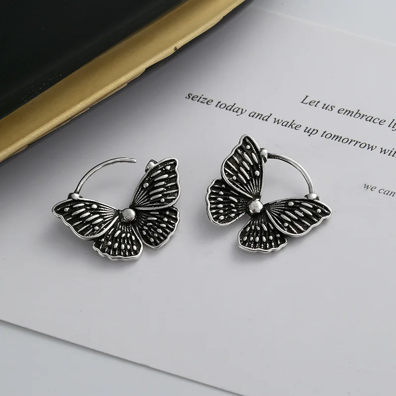 Butterfly Clip Earrings High Quality For Women Korean Fashion Punk Sweet New Charm Female Simple Student Party Jewelry BOYULIGE