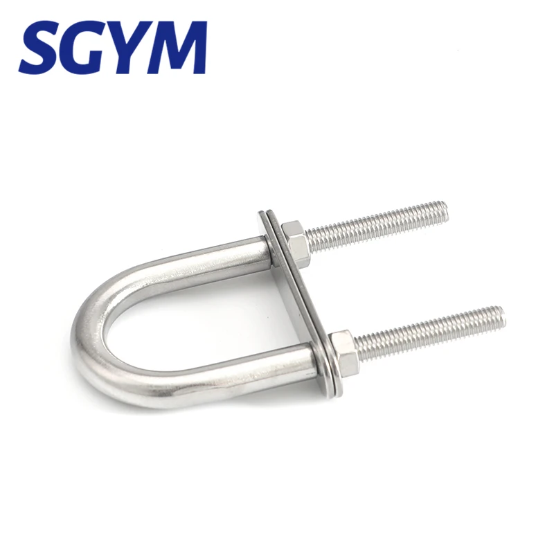 1Pcs  M4 M5 M6 M8 M10 M12 Stainless Steel 304 Marine Rigging Bow/Stern Eye U-Bolt for Boat Hardware Boat Parts Silver