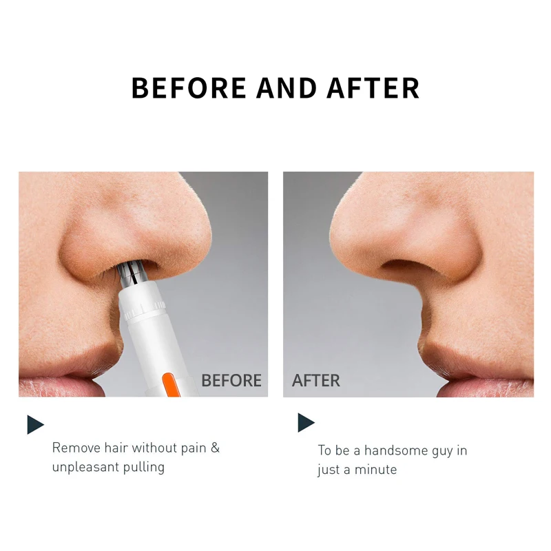 Мини-эпилятор для носа и ушей, с USB-портом