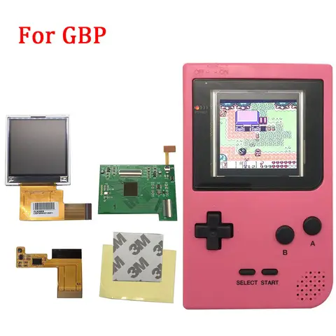 LCD Screen Replacement Kits for GBP Screen Backlight with ribbon cable for Nintend GBP LCD Screen Gamepad Console Accessories