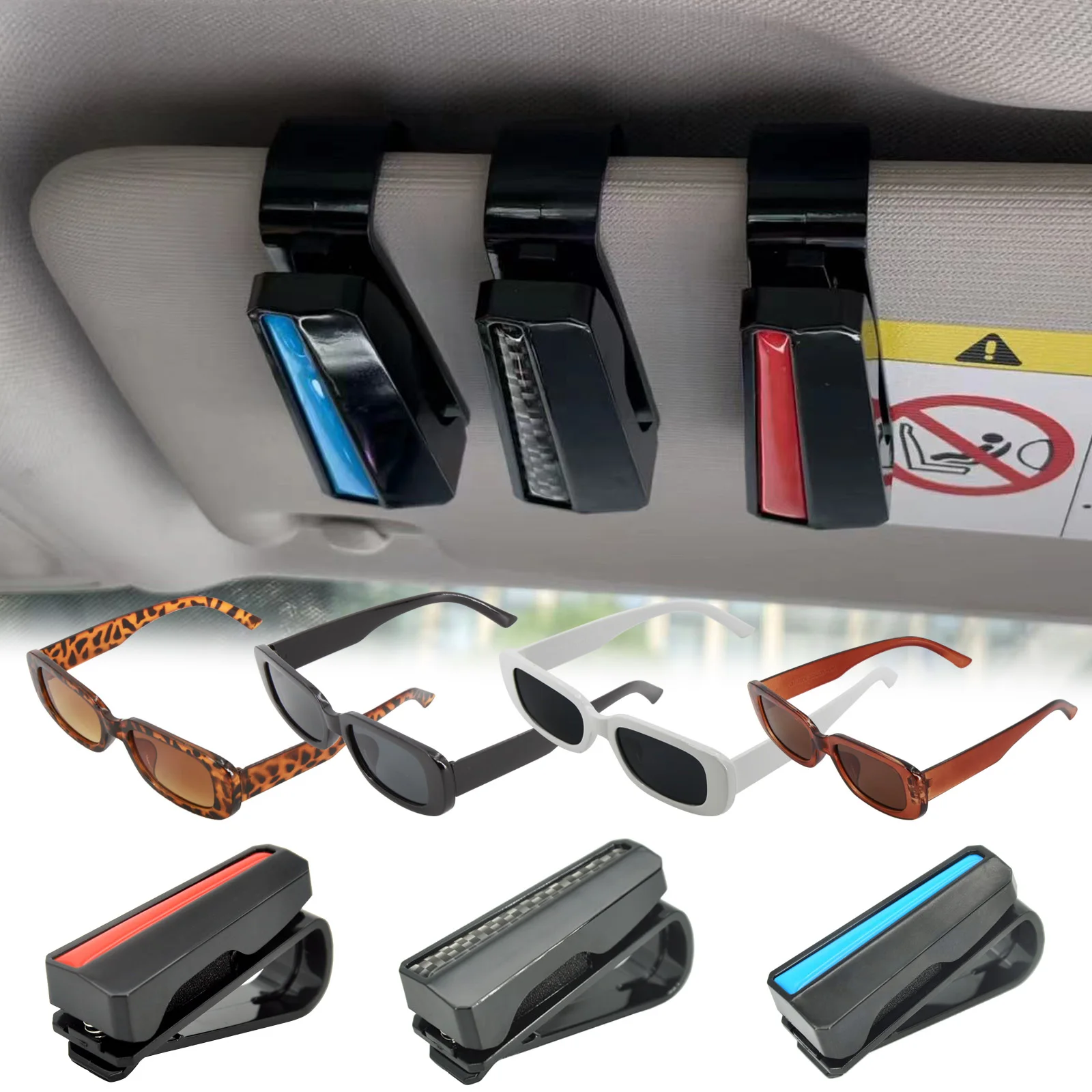 

Universal Car Auto Sun Visor Glasses Box Sunglasses Clip Card Ticket Holder Fastener Pen Case Eyeglasses Accessories