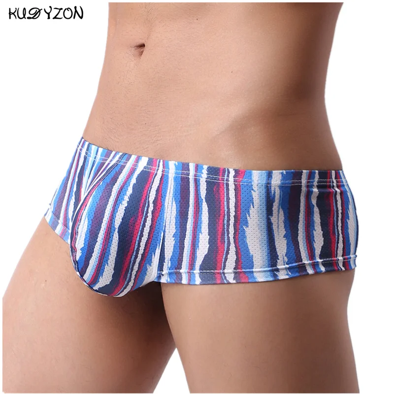 KUDYZON Men Boxer Sexy Men Underwear Print Breathable Boxershorts U Pouch Bikini Shorts Gay Underwear Hombre Calzoncillos Slip