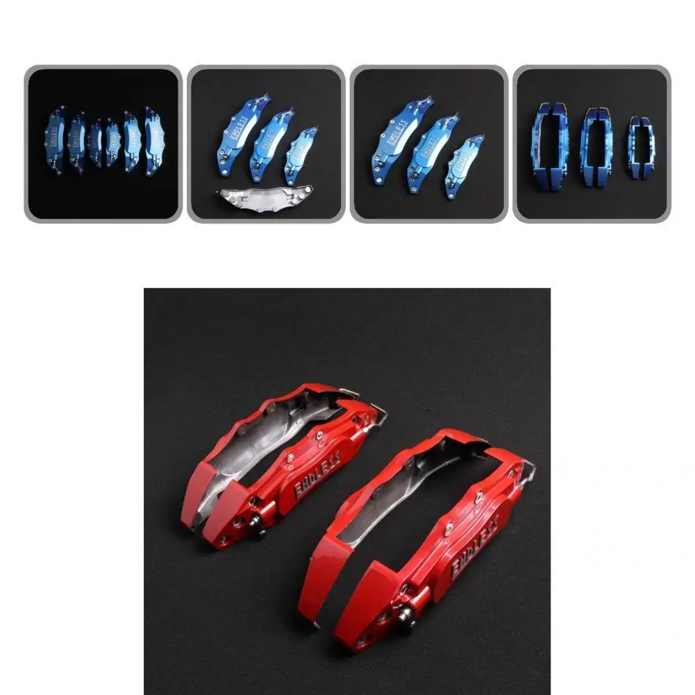 1Pair Useful Brake Cover  Lightweight Bright Color Brake Caliper Covers  Long Lasting Caliper Cover Accessory