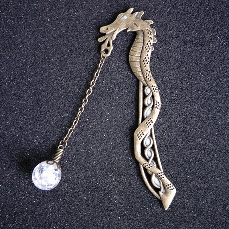 1XLuminous Notte Drago Etichetta Segnalibro Leggere Creatore Piuma Libro di Cancelleria