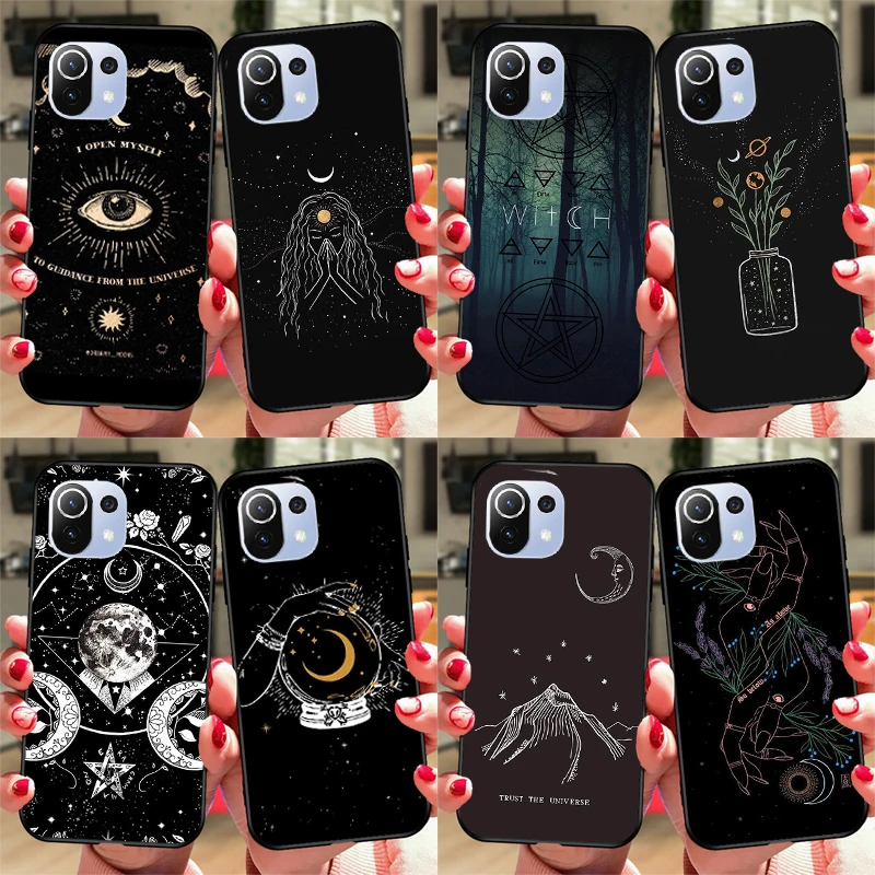 Witches Moon Witchy Mystery Totem Funda For POCO F5 X3 X4 X5 Pro F4 GT C40 F3 Case For Xiaomi 11T 12T Pro 12 X 13 Lite Cover