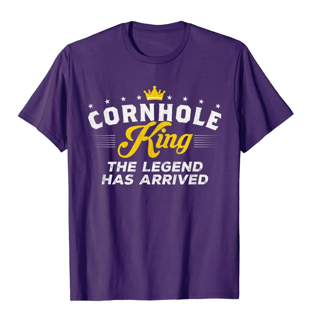 Mens Cornhole King THE LEGEND HAS ARRIVED Cornhole T-Shirt Crazy Tops Tees For Students Prevalent Cotton Top T-Shirts Unique