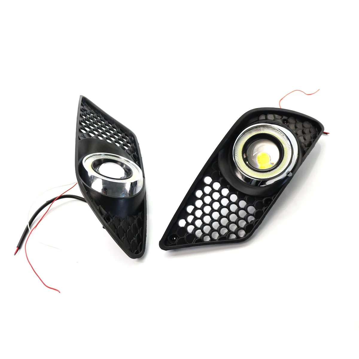 Car Front Fog Light Grille Grill Cover Honeycomb With Fog Lamps For MERCEDES BENZ C-Class W204 2007-2010 A2048850353 A2048850253