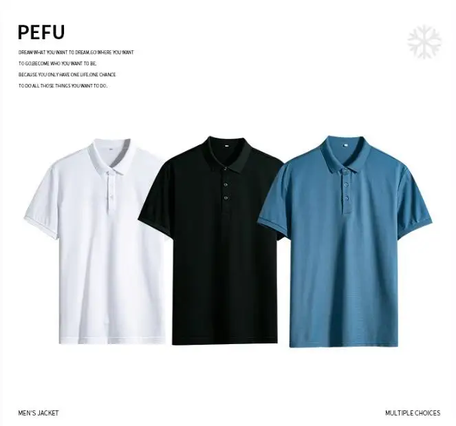 youpin 2023 summer new men's short-sleeved POLO shirt lapel ice silk cool business all-match T-shirt