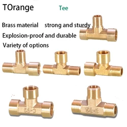 1/4 IN t tre giunti 1/8 IN 3/8 IN tre denti esterni filo interno ed esterno G1 /4 riduttore parti meccaniche pneumatiche IN ottone