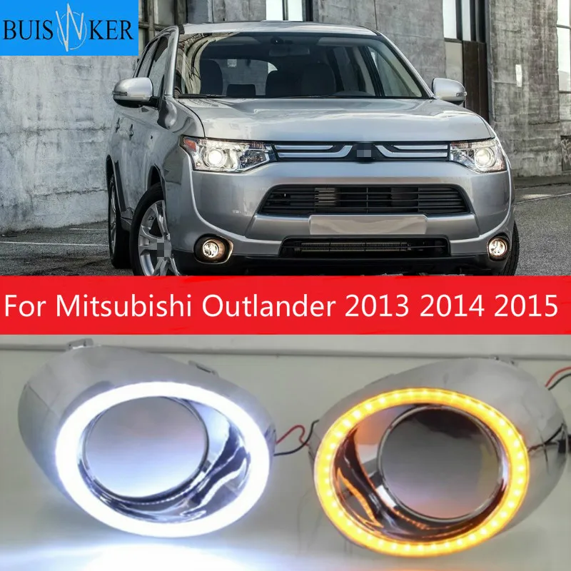 

For Mitsubishi Outlander 2013 2014 2015 LED DRL Daytime driving Running Lights Daylight Waterproof Fog Head Lamp white