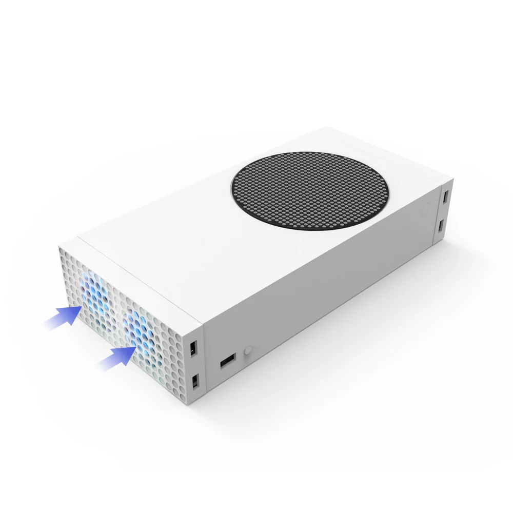 Xbox 시리즈 S 게임 콘솔 홀더용 수직 스탠드, 냉각 팬 2 개, 3 단 쿨러, USB 포트 2 개, 신제품