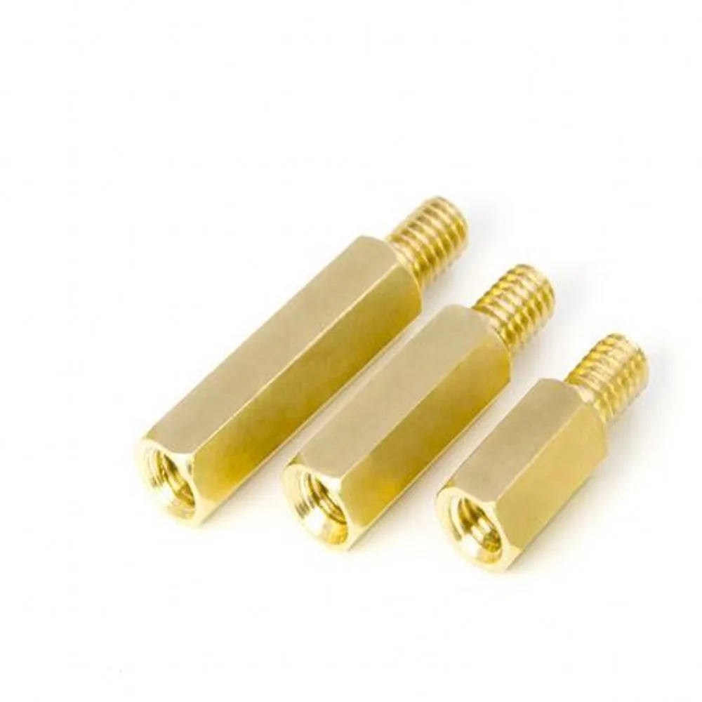 

100Pcs Brass Hex Standoff M5*12+7mm Nut Spacing Screw Male Female Threaded Hollow Pillar PCB Motherboard Spacer Standoff L=12MM