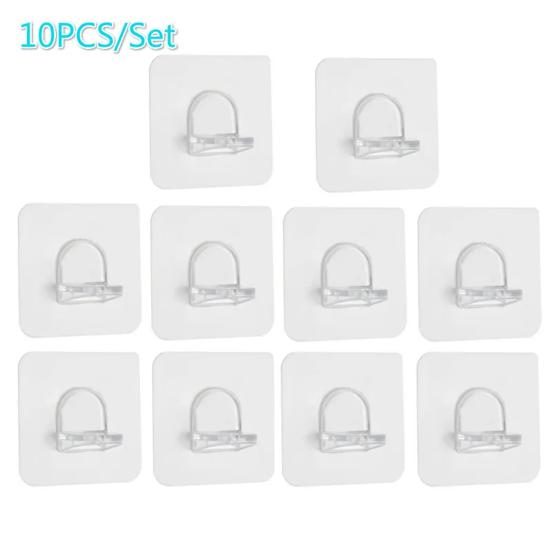 10Pcs Adhesive Shelf Support Pegs Drill Free Nail Instead Holders Closet Cabinet Shelf Support Clips Wall Hangers