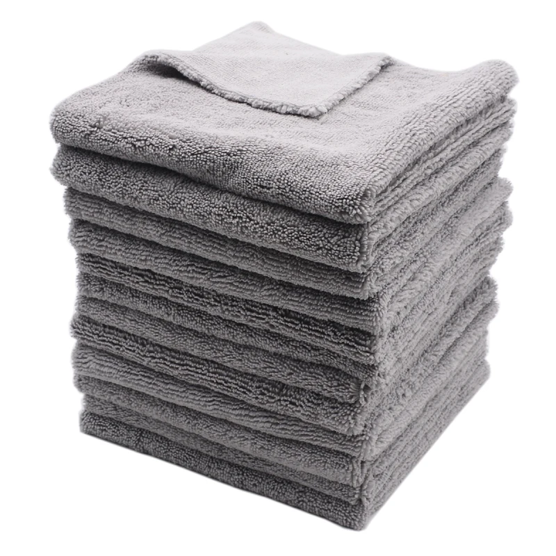 

12PCS 320GSM 40x40cm Super Thick Plush Edgeless Microfiber Towels Car Care Cleaning Cloths Microfibre Polishing Detailing Drying