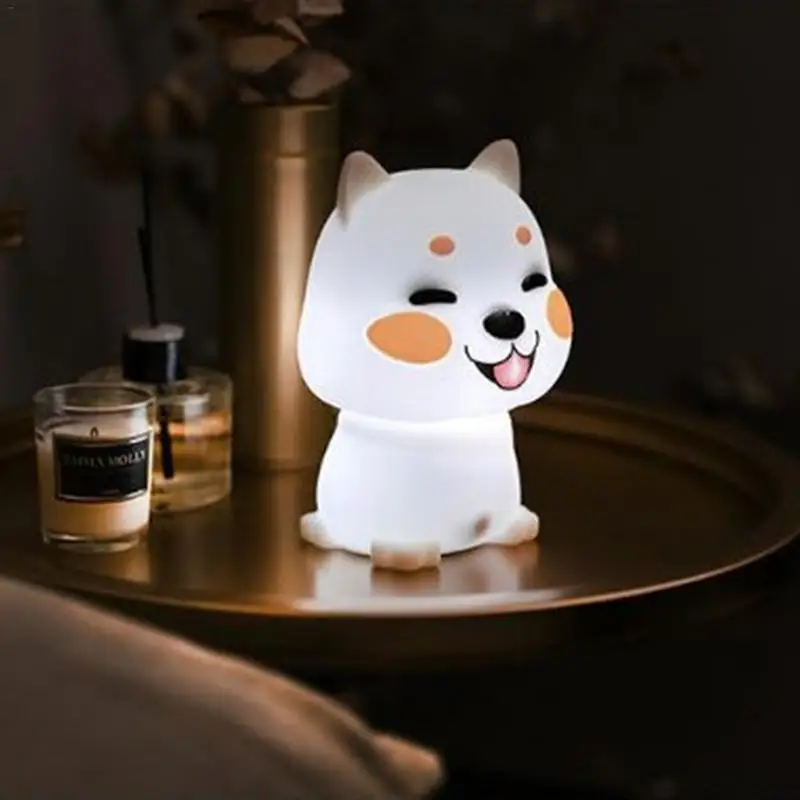 Cute Cartoon Night Light Sleep Accompanying Puppy Dog Lamp Interchangeable Fun Table Lamp Drop shipping