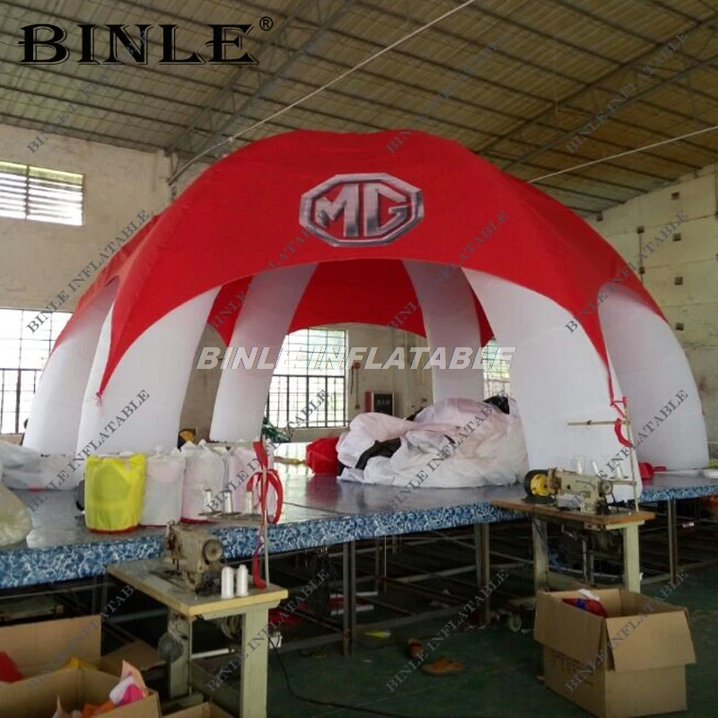 Branded giant outdoor 8 legs inflatable spider tent with led lighting dome tent for party event