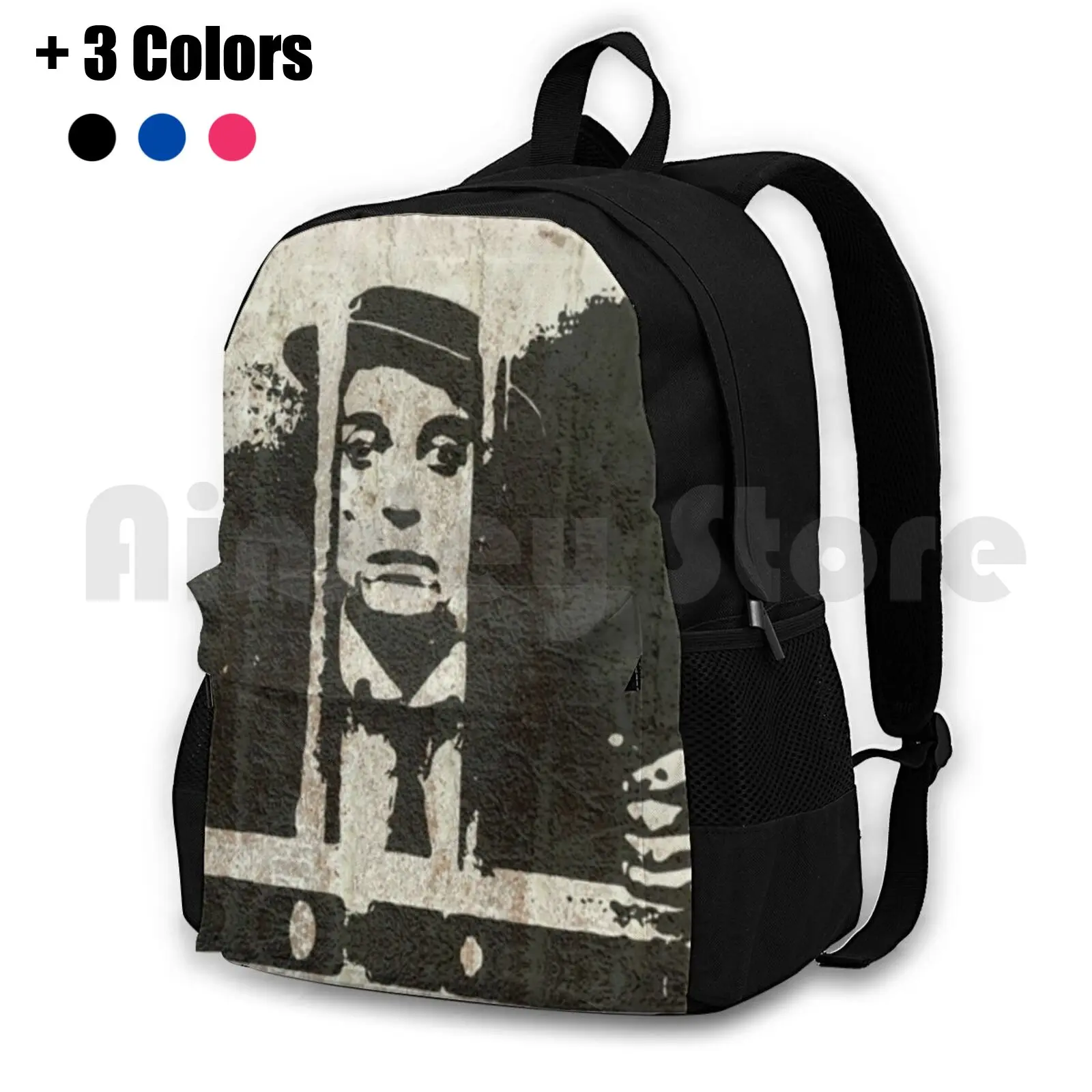 Buster Keaton-King Of Silent Comedy Outdoor Hiking Backpack Waterproof Camping Travel Buster Keaton Comedy Films Movies Silent