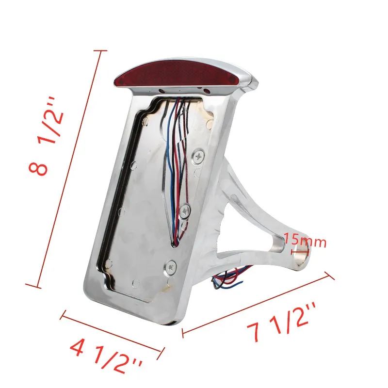 Universal Motorcycle Brake Tail light Side Mount License Plate Bracket Holder For Harley Sportster Chopper Bobber Softail