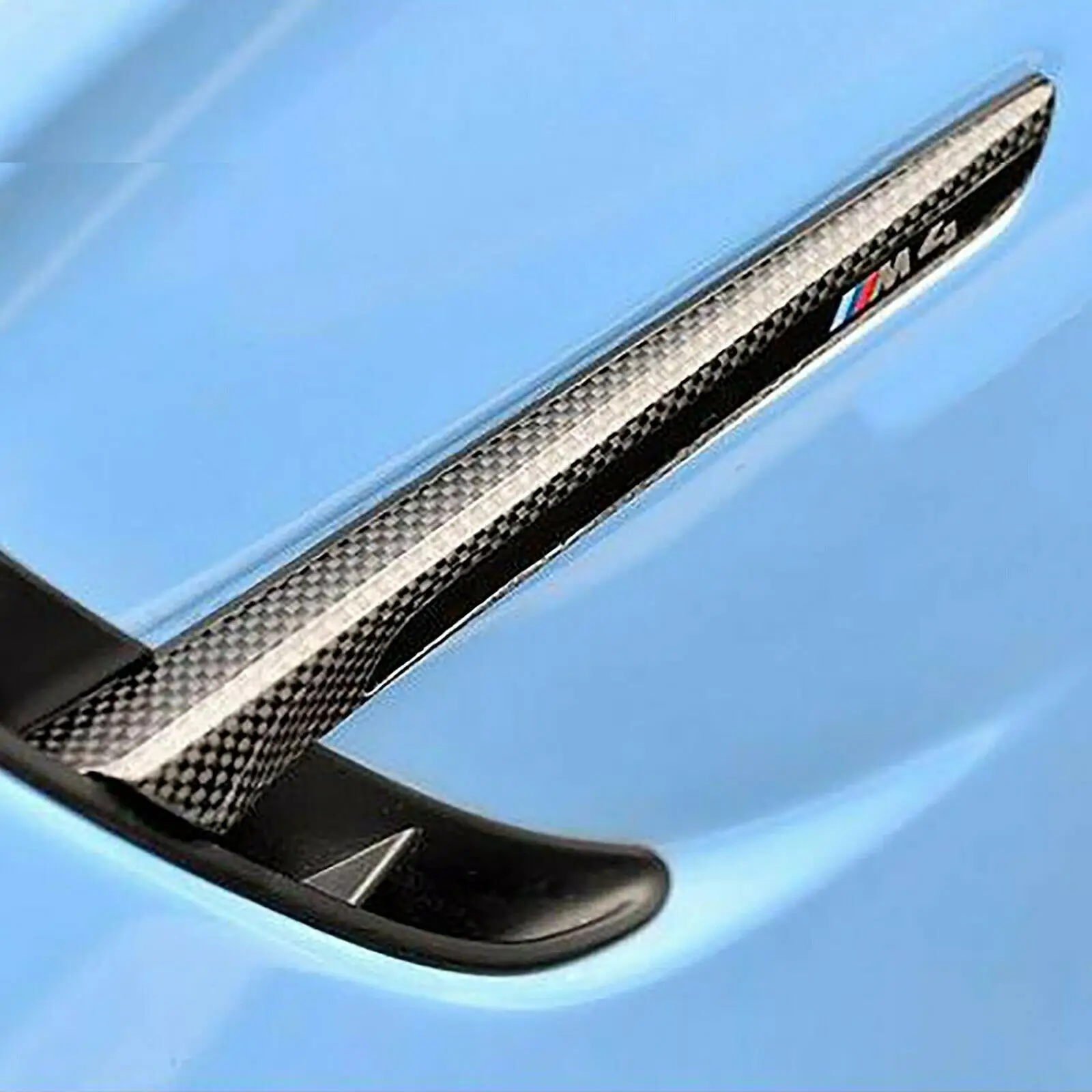 Real Carbon Fiber Side Air Vent Fender Grill Intake Car Air Flow Trim Accessories for BMW F80 M3 F82 F83 M4
