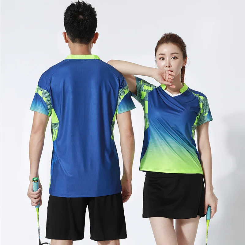 Men & Women shuttlecock shirt Tennis skirt Badminton training suits Sportswear Short sleeve tracksuit Badminton Jerseys & shorts