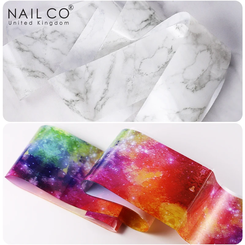 NAILCO Nail Foil DIY Nail Art Marble Design Foils Nail Set Transfer Sticker Tips Slider Papers Decoration For Nail Art