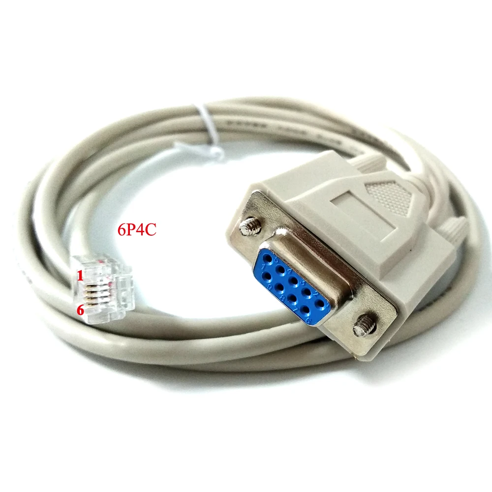 DB9 RS232 serial to RJ22 adapter cable tls2200 pc to printer cable TLS2200 PC - printer cable