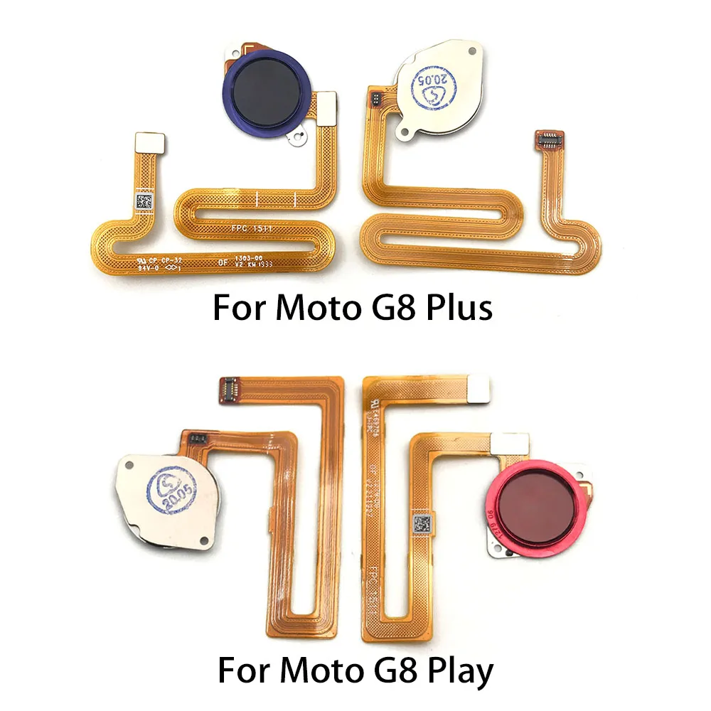 For Motorola Moto G8 Play / G8 Plus / G8 Power Home Button FingerPrint Touch ID Sensor Flex Cable Replacement Parts