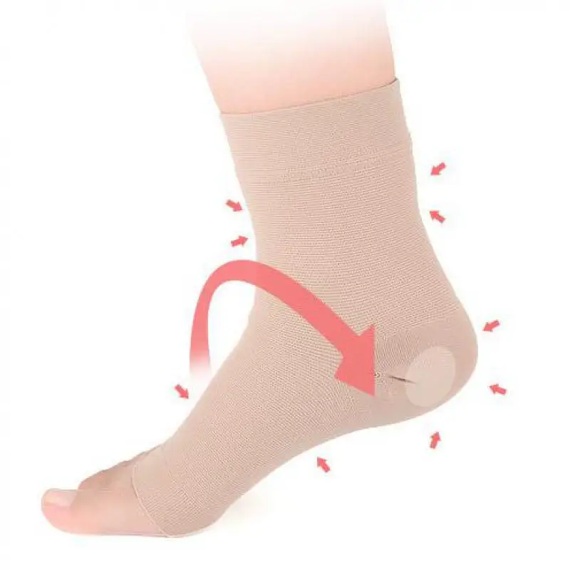 1 Pair Ankle Compression Sleeve Ankle Brace Compression Support Sleeve Open Toe Elastic Thin Compression Socks For Men And Women