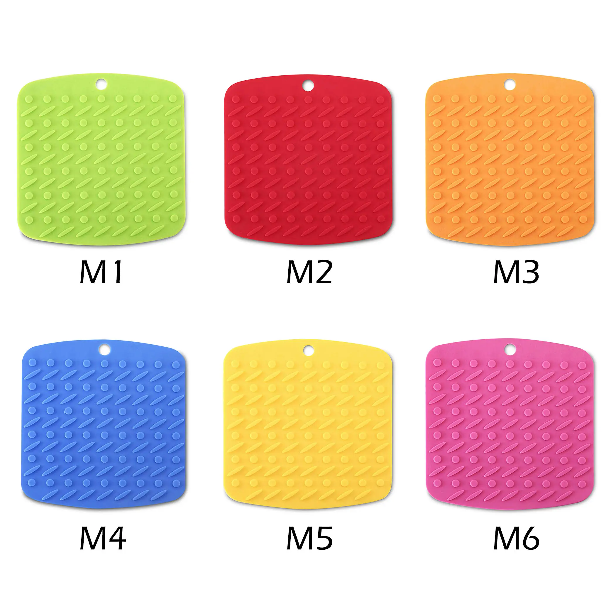 

Kinds Silicone Heat Resistant Placemats Square Coaster Anti-slip Table Hang Mats Single Side