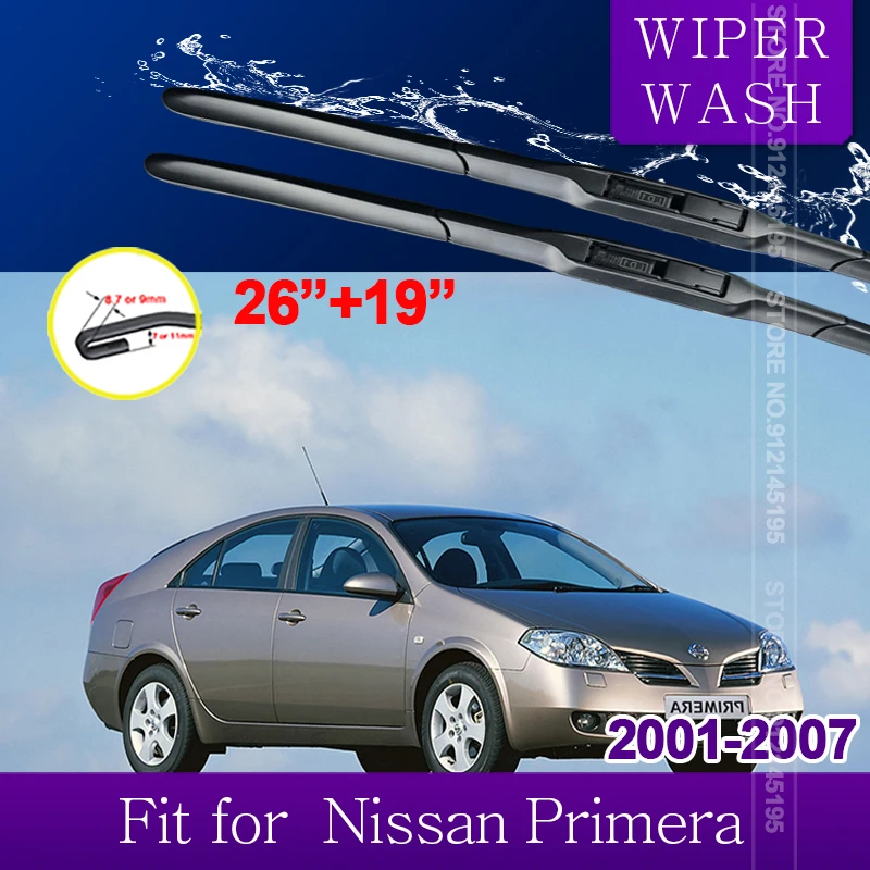

Car Wiper Blade for Nissan Primera P12 2001 2002 2003 2004 2005 2006 2007 Front Windscreen Windshield Wipers Car Accessories