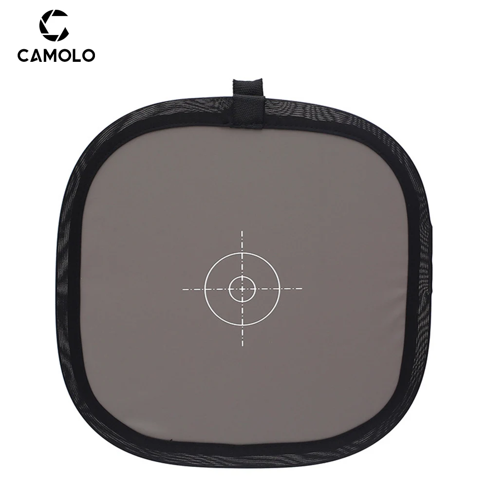 2in1 رمادي 30 سنتيمتر بطاقة توازن أبيض بطاقة رمادي المحمولة عاكس ضوء توازن أبيض مزدوج الوجه التركيز المجلس مع حقيبة حمل