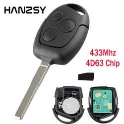 3 Buttons Remote Key for Ford Mondeo Focus 2005 2006 2007 Complete Car key with HU101 Blade 4D63 40Bit Chip 433Mhz