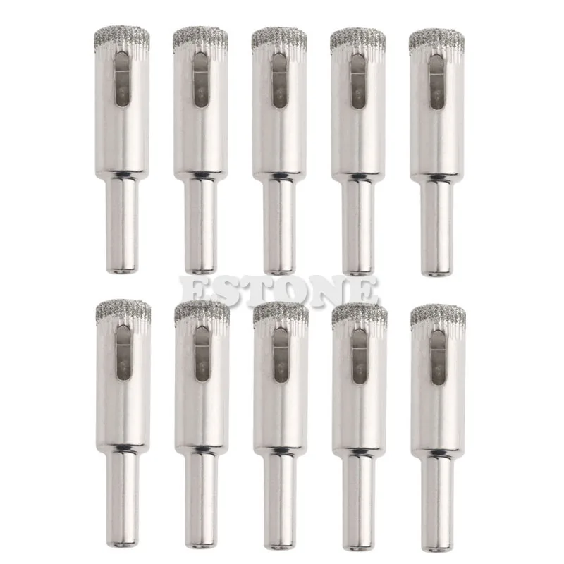 

10Pcs 12mm Diamond Coated Drill Bits Hole Glass Tile Ceramic Marble