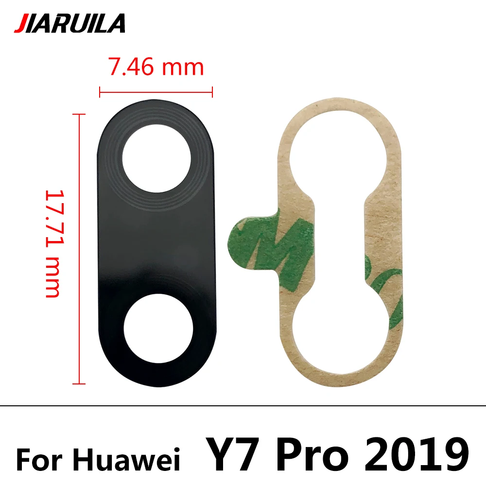 1Pcs，NEW Camera Glass For Huawei Y5P 2020 Y6 Pro Y7 Pro 2019 Y9 Y7 Prime 2018 Rear Back Camera glass Lens With Glue Sticker