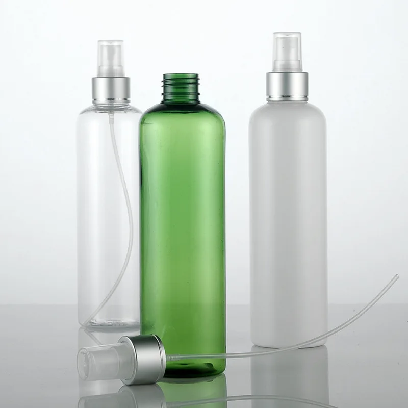 Clear White Green 300ML X 20 Refillable Plastic Mist Spray Perfume Bottles For Liquid PET Containers Travel Packaging Bottle