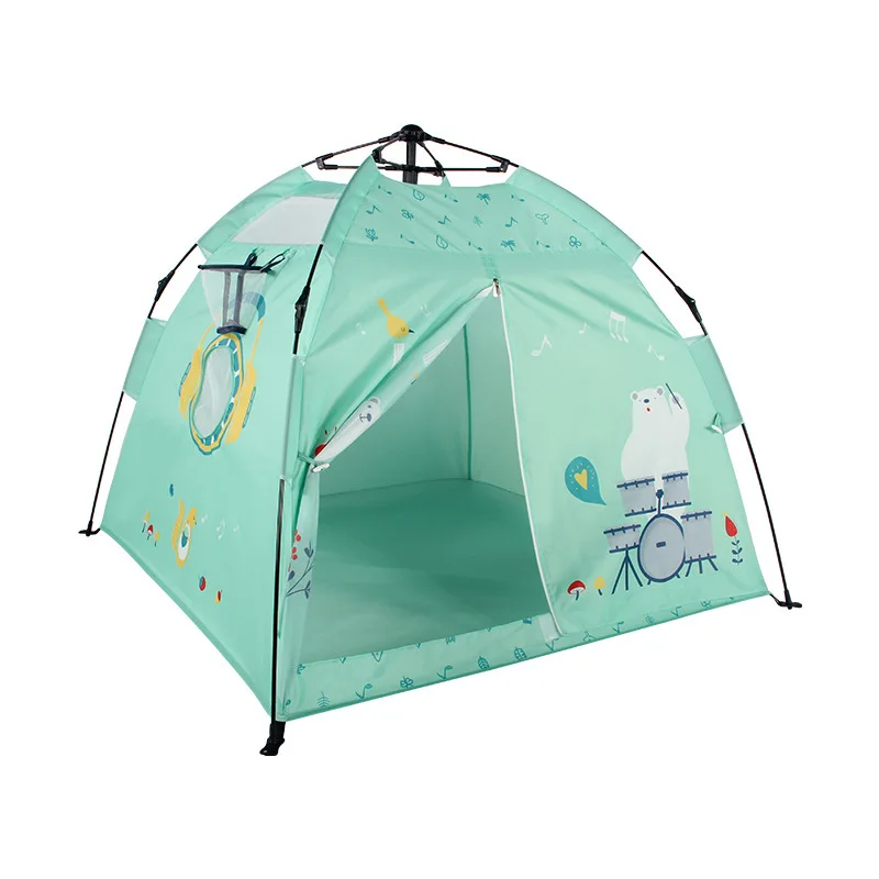 Children Portable Foldable Sun Protection Travel Tent Kids Play House Game Tent Toys Household Playpen with Balls Quick Install