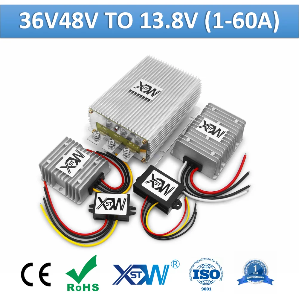XWST DC DC 36V 48v a 13.8 V convertitore di tensione Step-Down trasformatore di tensione Buck da 13.8 Volt alimentatore cc impermeabile